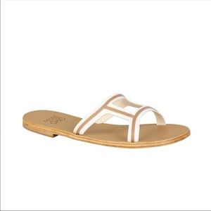 New Lotus white with dessert leather sandals
